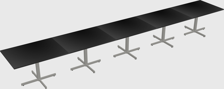 Table with metal base