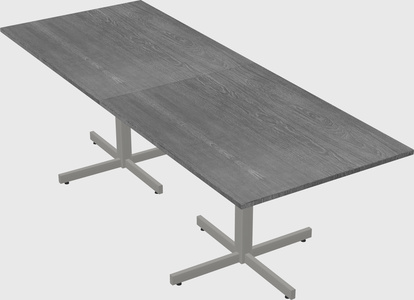 Table with metal base