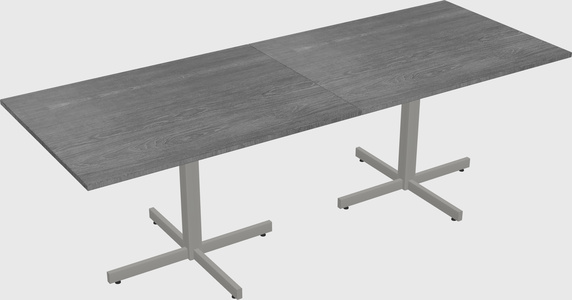 Table with metal base