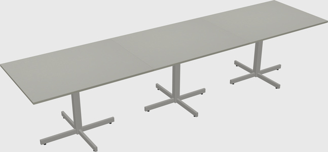 Table with metal base
