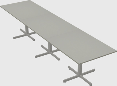 Table with metal base