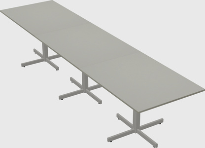 Table with metal base