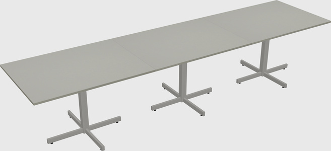 Table with metal base
