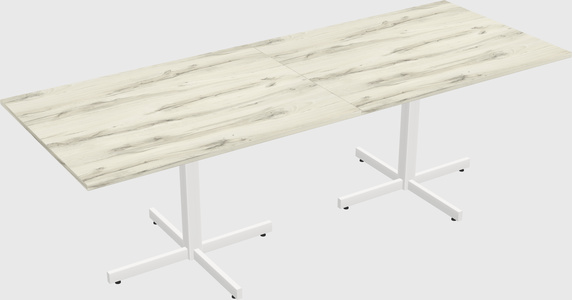 Table with metal base