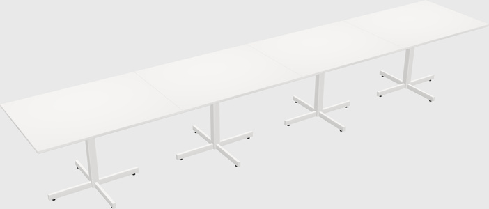 Table with metal base