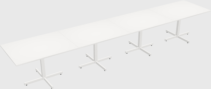 Table with metal base
