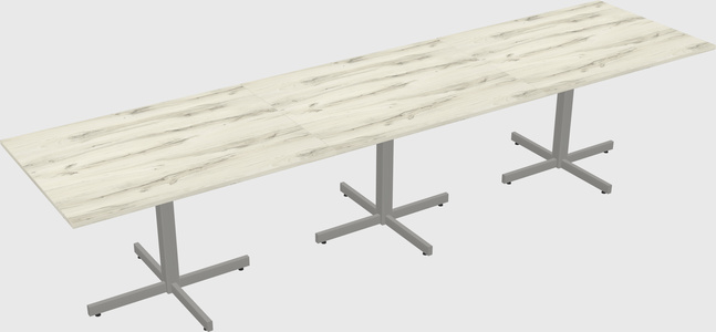 Table with metal base