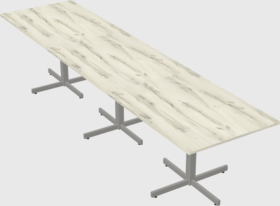 Table with metal base