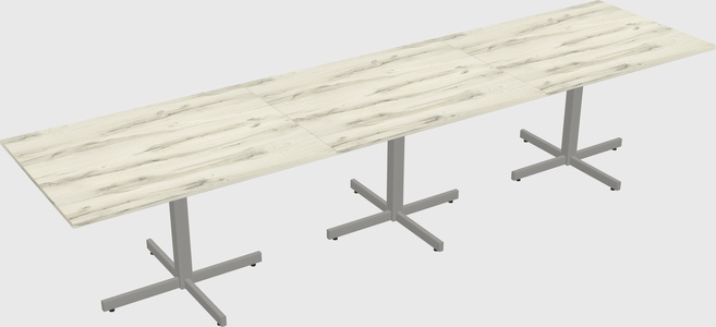 Table with metal base