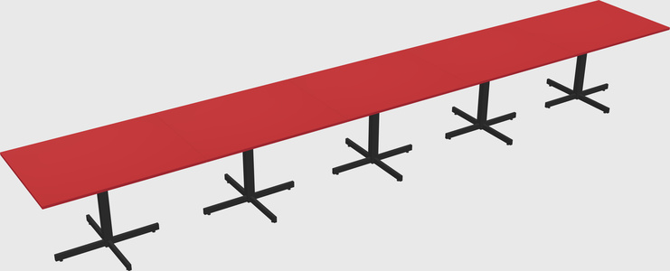 Table with metal base