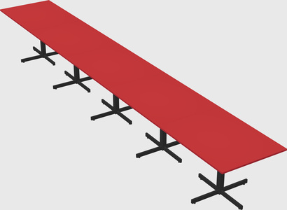 Table with metal base