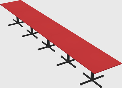 Table with metal base