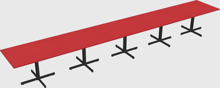 Table with metal base