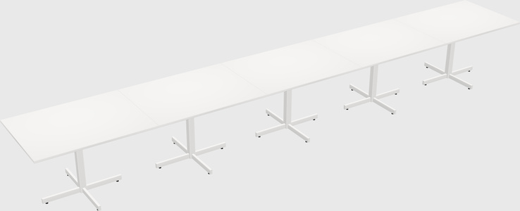 Table with metal base