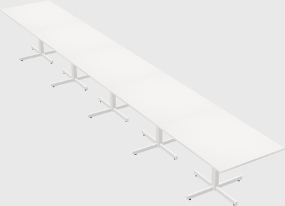 Table with metal base