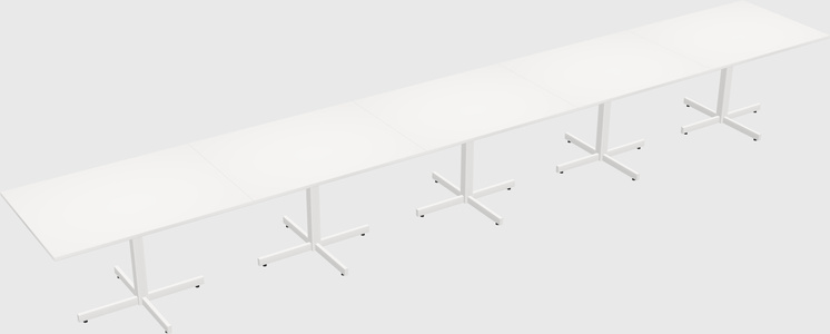 Table with metal base
