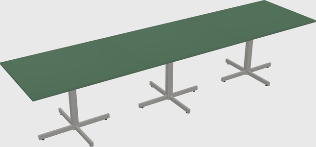 Table with metal base