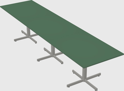Table with metal base
