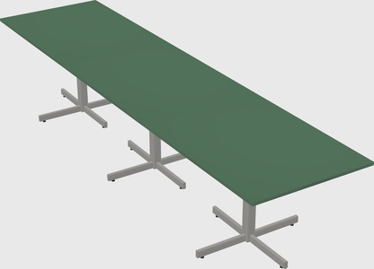 Table with metal base
