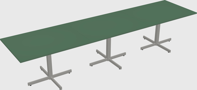 Table with metal base