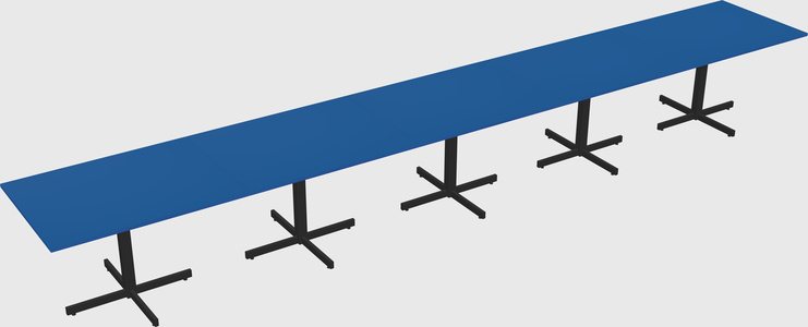 Table with metal base