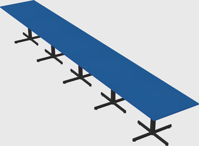 Table with metal base