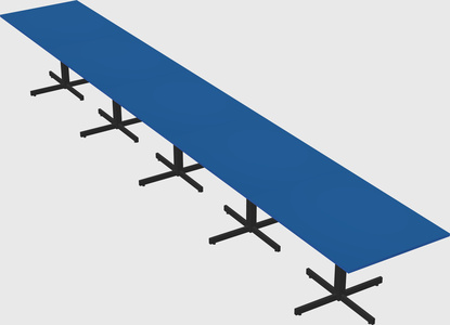 Table with metal base