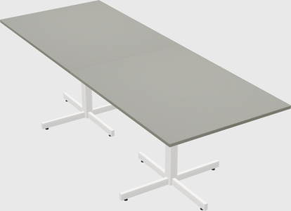 Table with metal base