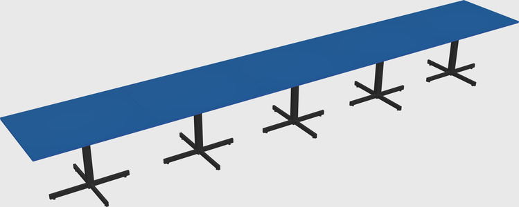 Table with metal base