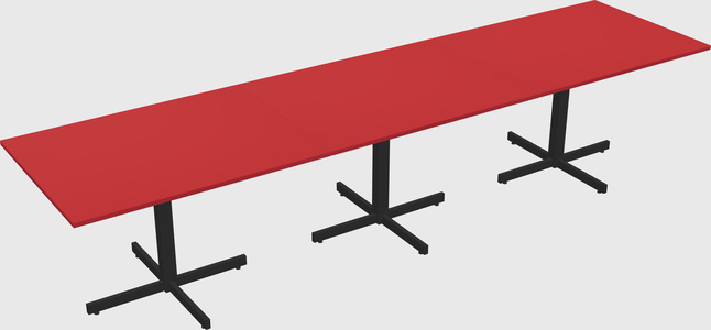 Table with metal base