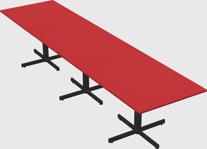 Table with metal base