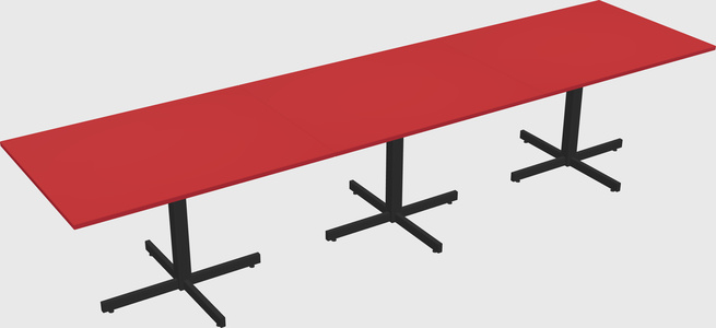Table with metal base