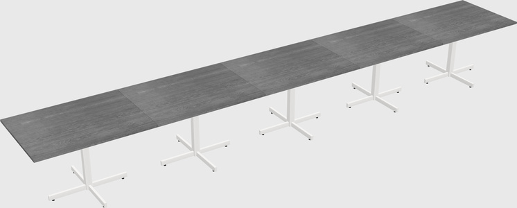 Table with metal base