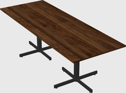 Table with metal base