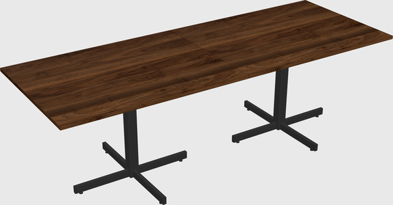 Table with metal base