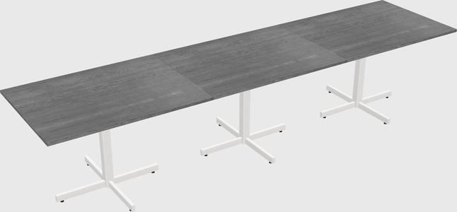 Table with metal base
