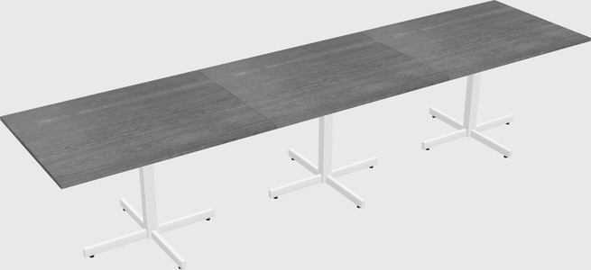 Table with metal base