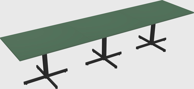 Table with metal base