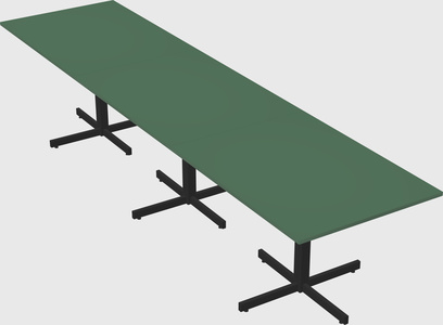 Table with metal base