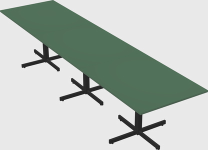 Table with metal base