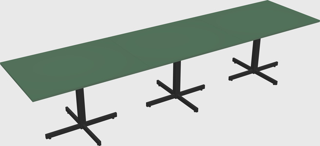 Table with metal base