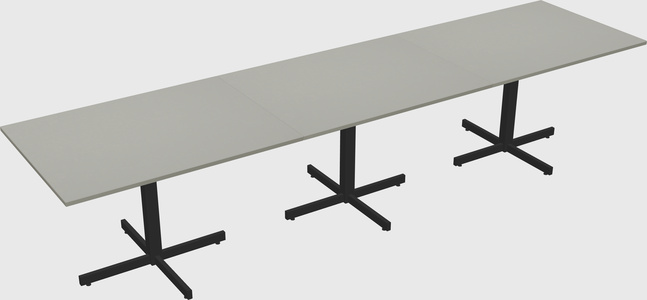Table with metal base
