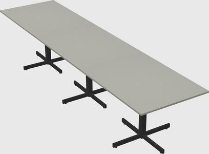 Table with metal base