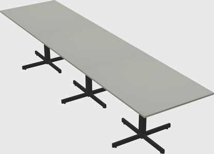 Table with metal base