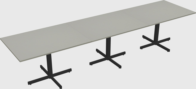 Table with metal base