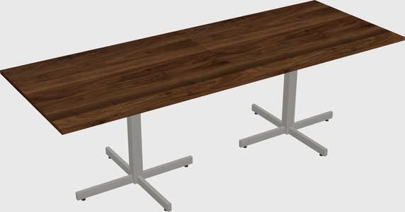 Table with metal base