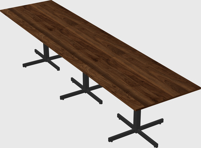 Table with metal base