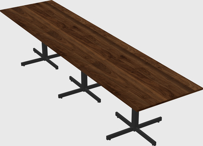 Table with metal base