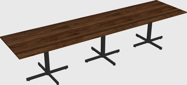 Table with metal base