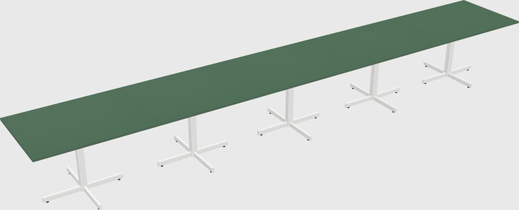 Table with metal base